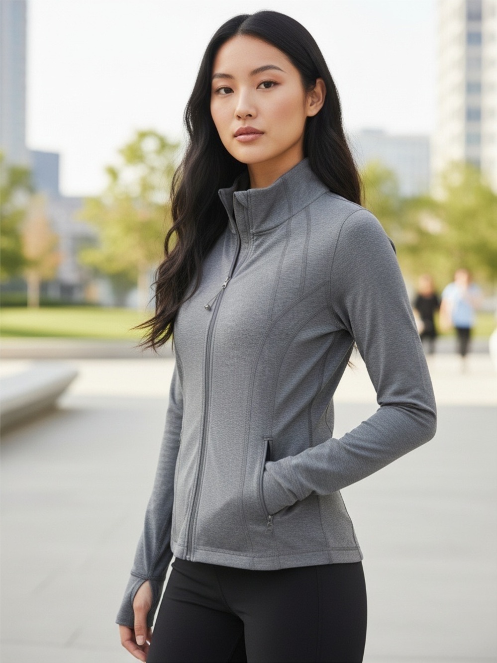NWT 90 Degree by Reflex Wonderlink Essential Icon Jacket in Charcoal - Medium